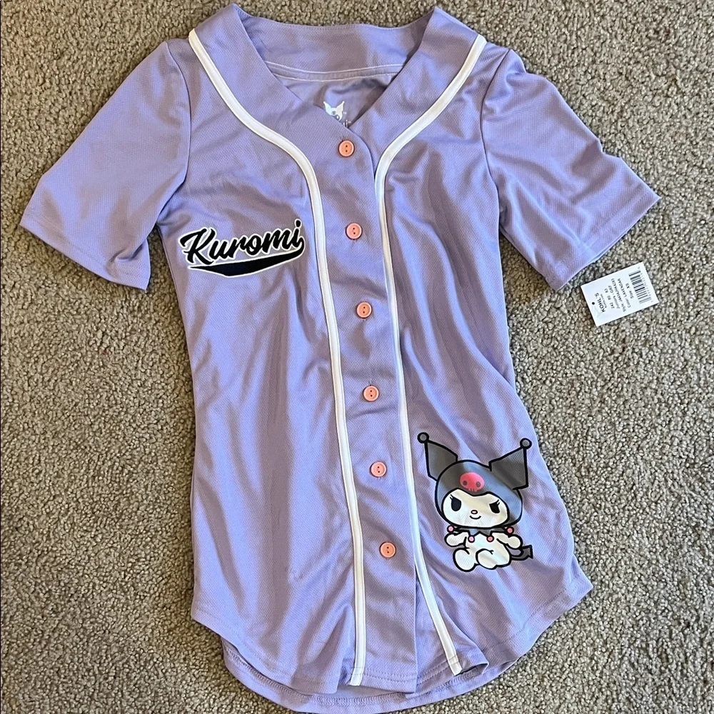 Kuromi button up lavender jersey - Picture 1 of 8